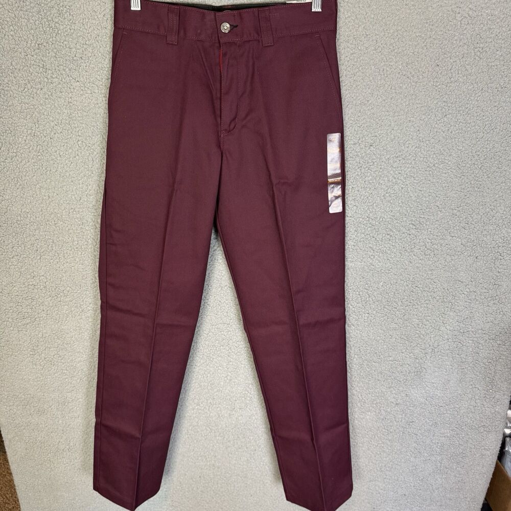 Dickies Pants Men's 30x32 Maroon Skateboarding Regular Fit Twill NWT